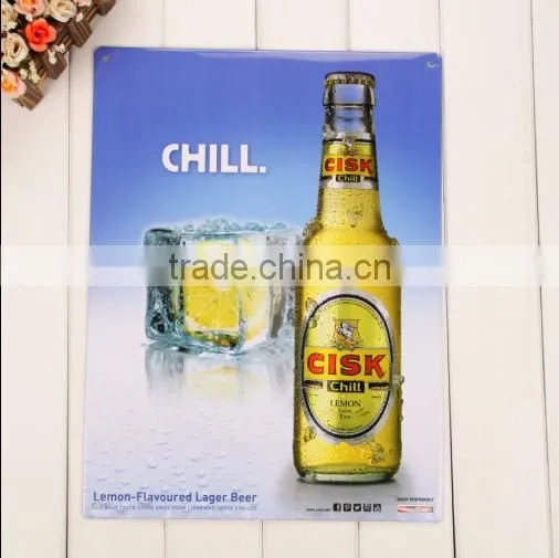 beer embossed tin board