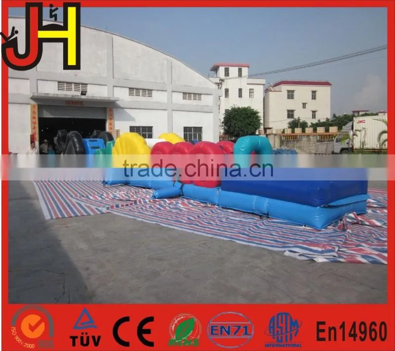 New 2016 shark inflatable obstacle course/ outdoor inflatable obstacle course