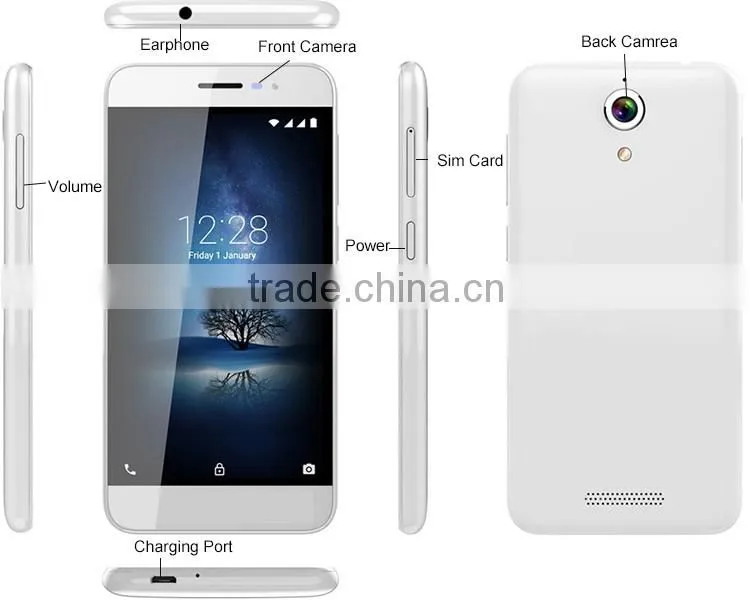 2016 christmas Trade Assurance 5 inch HD 3G/4G very low price mobile phone