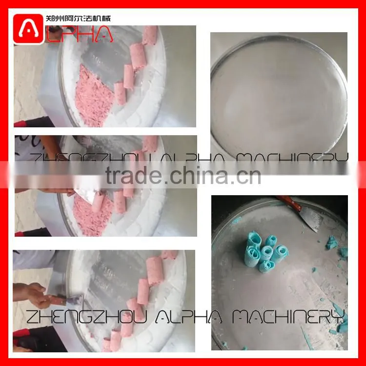 Thailand Flat Pan Ice Cream Roll Making Machine