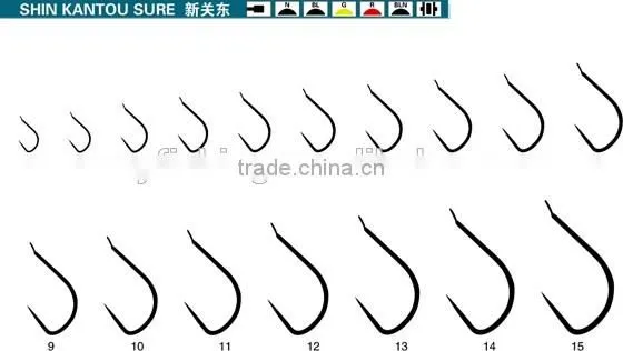 LOW MOQ newest superior quality CIRCLE fishing hook, shin kantou sure