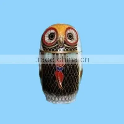 ceramic owl and stump cute toothpick holder