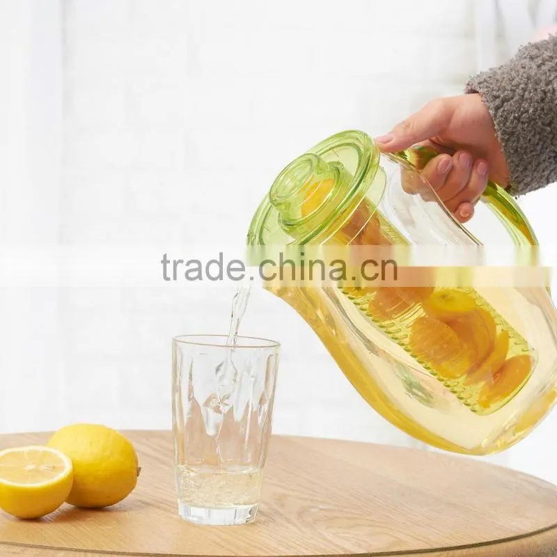 Creative heat cold Kettle high bulk acrylic cold water bottles to store fruit Chinese herbs tea Kettle