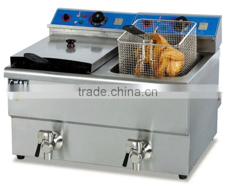 counter top electric fryer(2-tank 2-basket)/table top deep fryer/electric chicken fryer