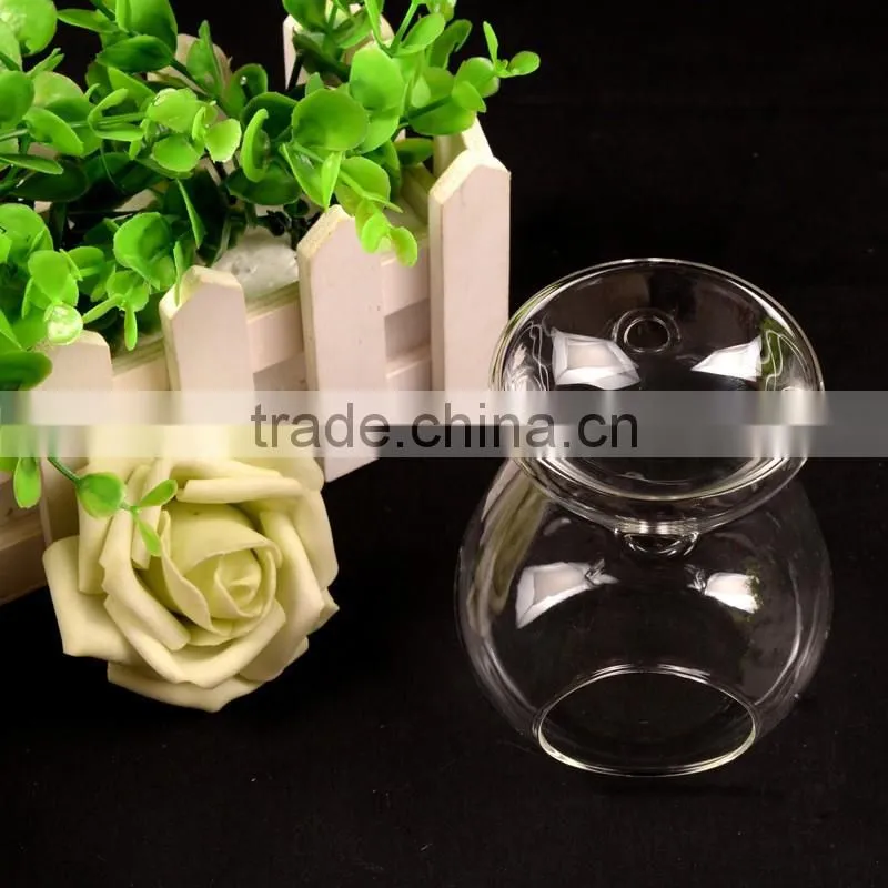 Unique small handblown glass candle jars for scented candle