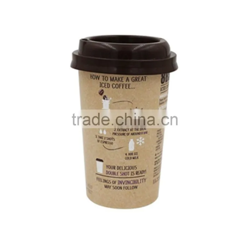 IML Plastic Coffee Cup with Lid and Straw,PP Coffee Cup Disposable,Food Grade Anti-Counterfeiting Coffe Cups.
