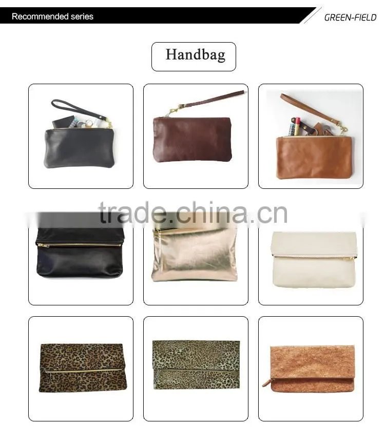 Full Grain Genuine Leather Clutch Bag Women Ladies Clutch Purse