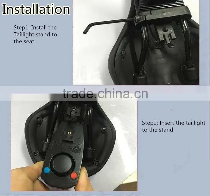 Smart Anti-theft Alarm Tailight Bicycle Rear Light Remote Control Wireless Bell Bicycle Taillight