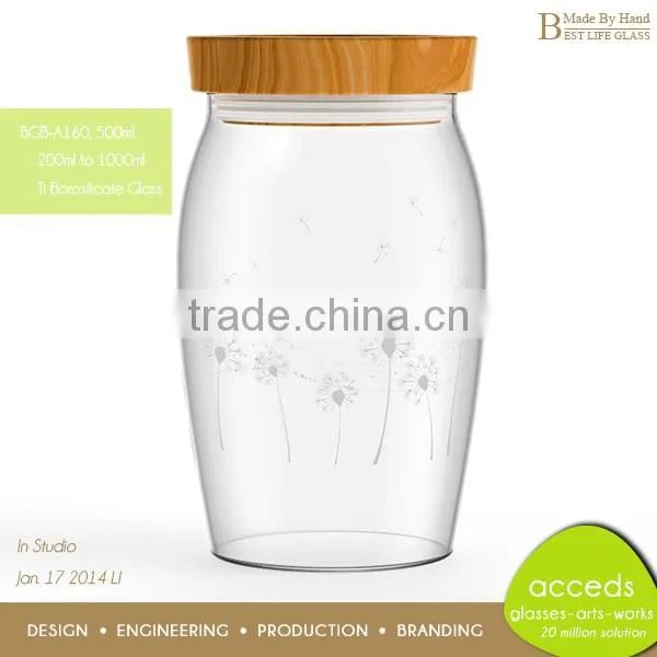 Unique Design Heat Resistant Glass Jars for Candy
