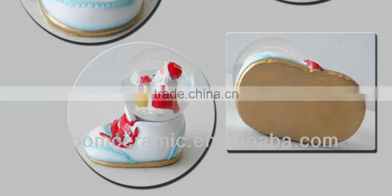 Bloom DIY design shoe shaped christmas snow globe