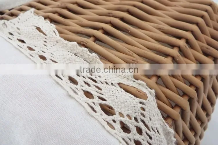 High quality durable handled wicker empty picnic baskets