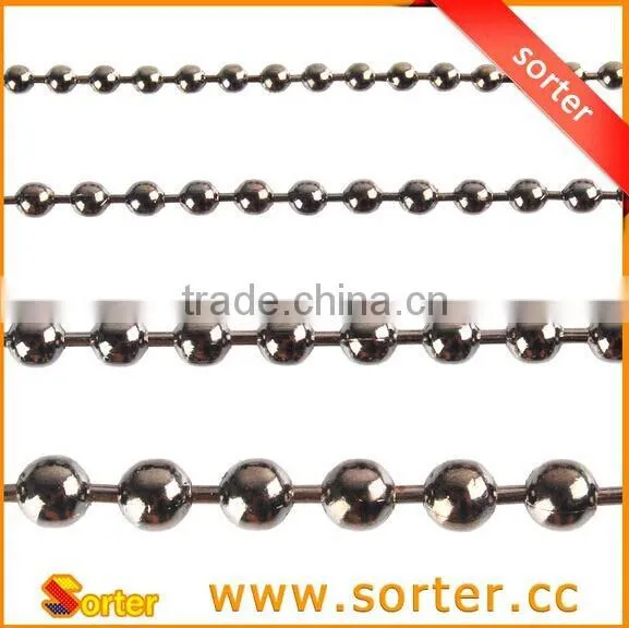 steel gold metal ball chain used as necklace