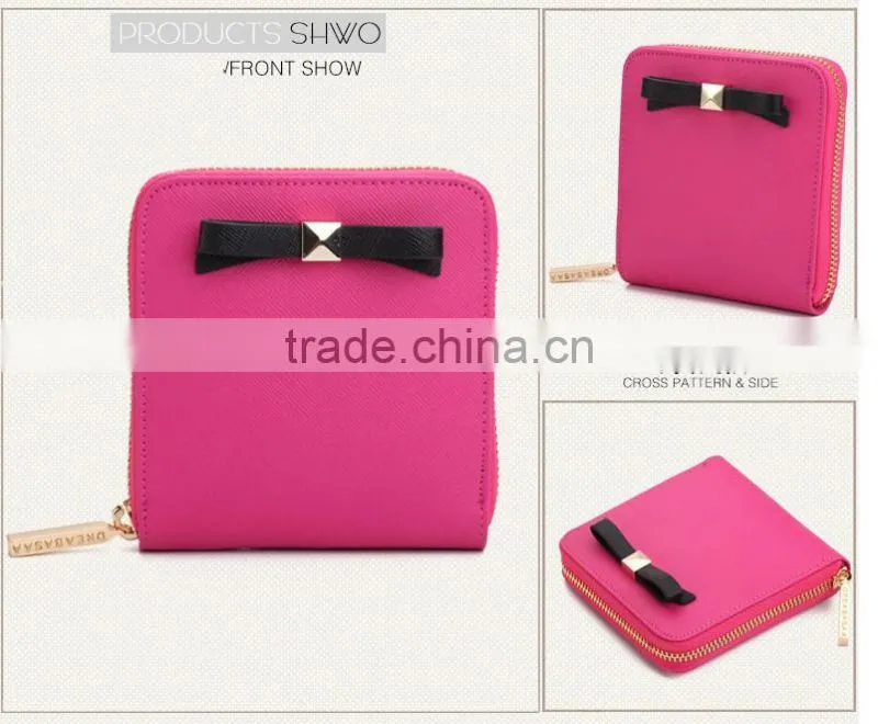 Short Lady Women Clutch Bag Faux Leather Wallet for Sales