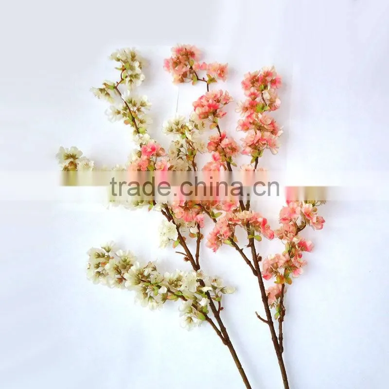 BLS057 GNW artificial plants pink plastic flower cherry blossom Customized size for Christmas or Wedding decorating