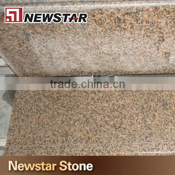 Polished Chrysanthemum yellow granite staircase