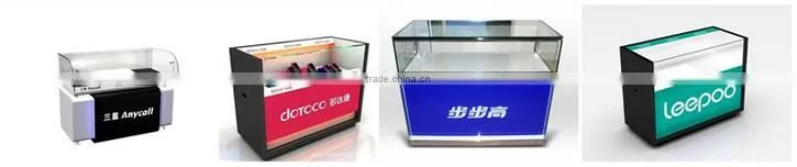 Retail store glass floor advertising jewelry display cabinet with Yishang