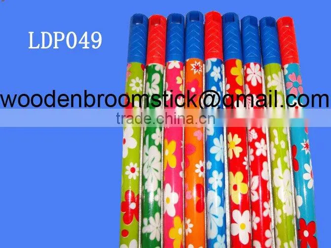 Wooden mop handle with PVC coated