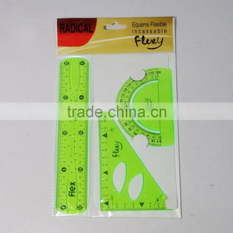 New designer 5pcs soft plastic triangle set squares