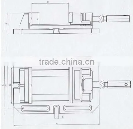 American type drill press vice/drilling machine tool