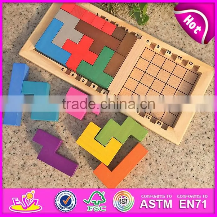 2016 newest children wooden puzzle board game,intelligence wooden puzzle board game,fashion wooden puzzle board game W11A042