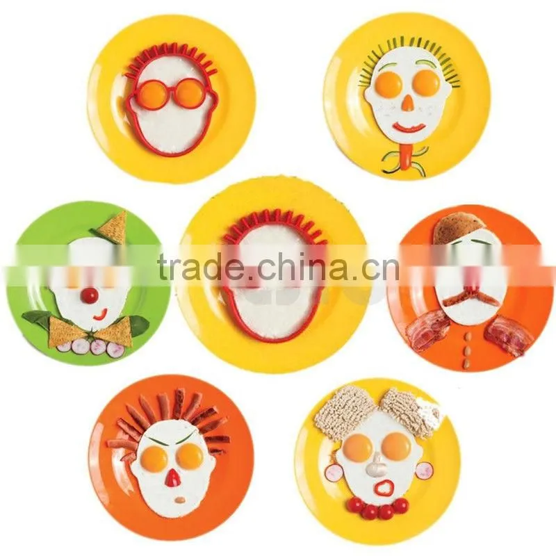 Clown silicone egg shaper,funny christmas pancake molds cooking egg mold