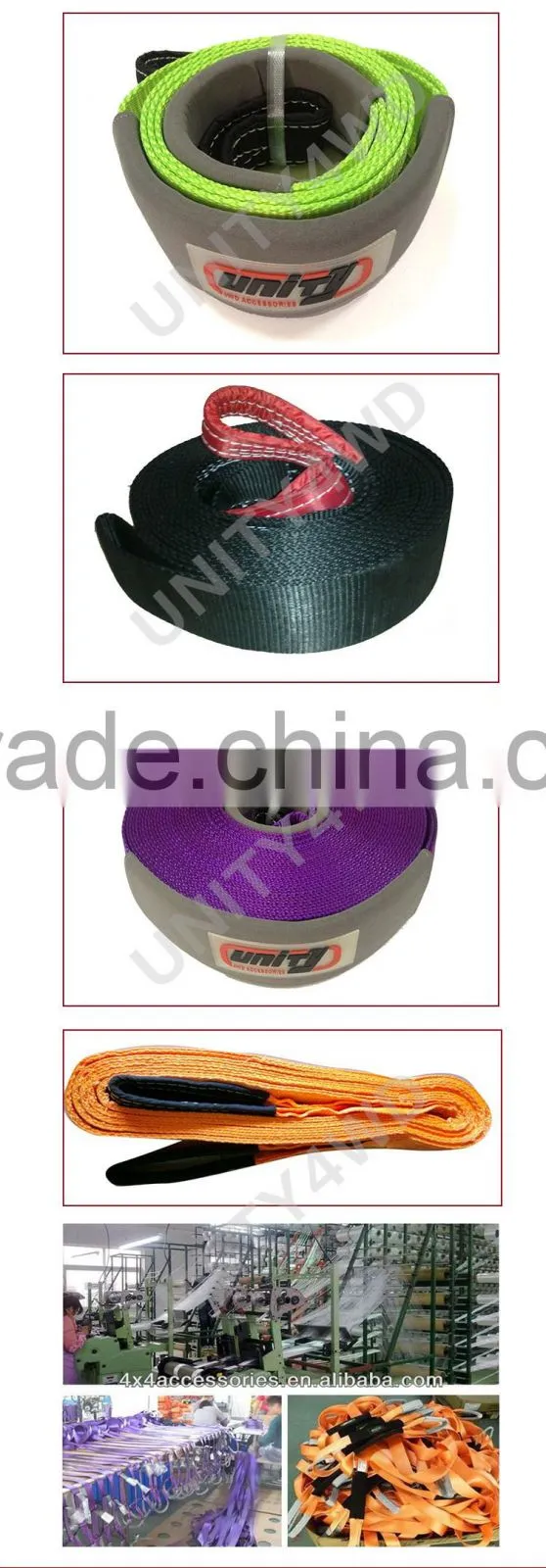 4WD accessories nylon tow rope recovery kinetic ropes