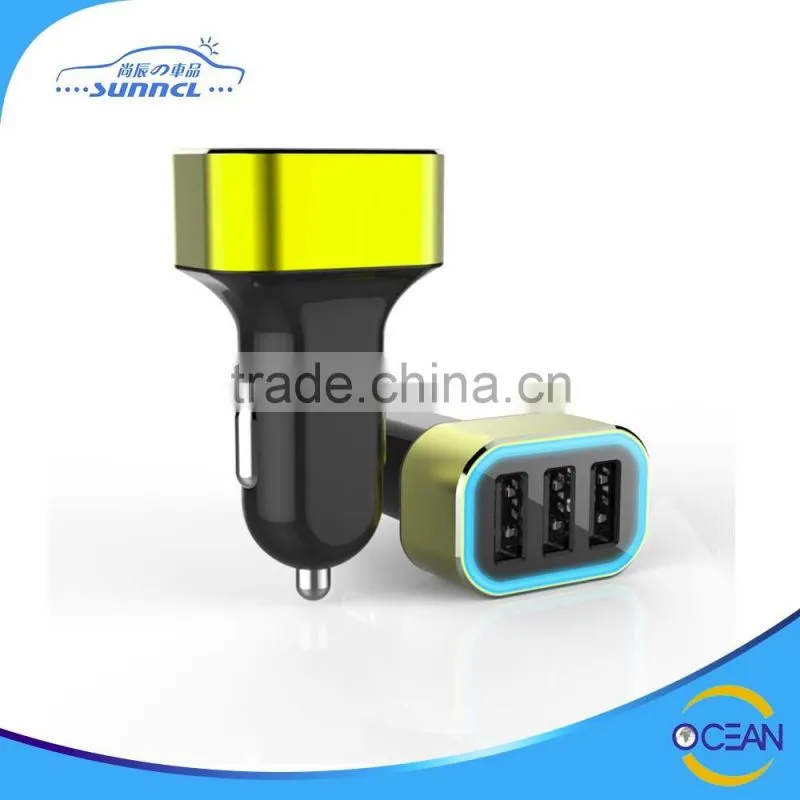 High Quality DC 5V 5.2A 6.8A 4 Port Car USB Charger with CE FCC RoHS