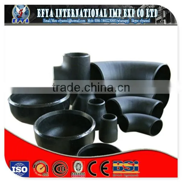 carbon steel A234 WPB 90deg LR elbow, tee, reducer and cap