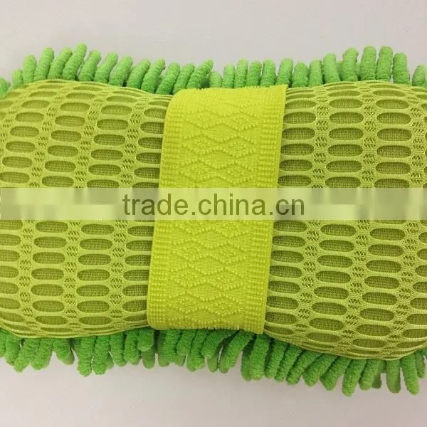 wonder chenille microfiber best washing sponge for car with hand band