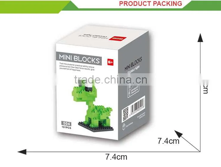 Hot sale children intelligence toys puzzle mini dinosaur building blocks