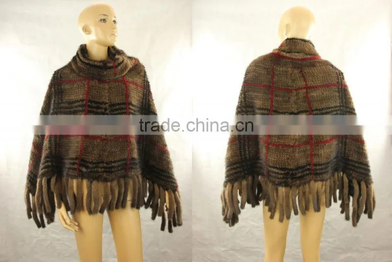 High Quality Knitted Mink Shawl