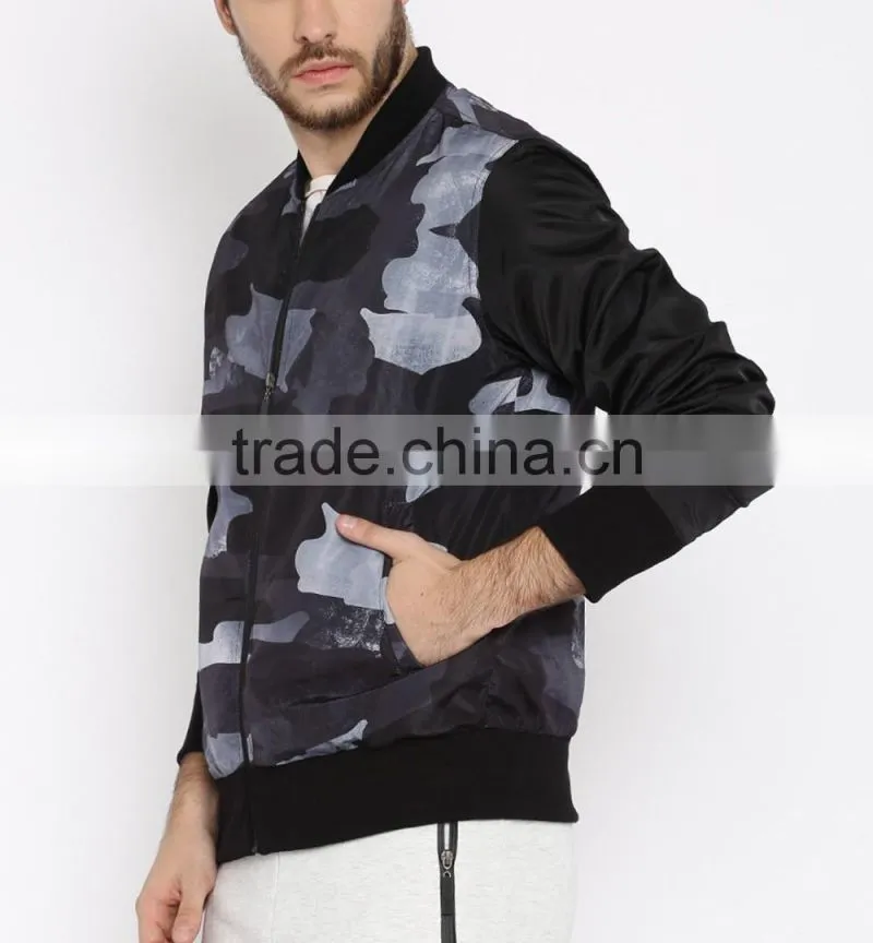 hot sale men camo printed windbreaker without hood