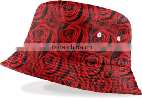 Flat top blank floral custom tie dyed bucket hat