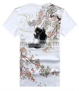 Fashion cotton customize sublimation t shirts design