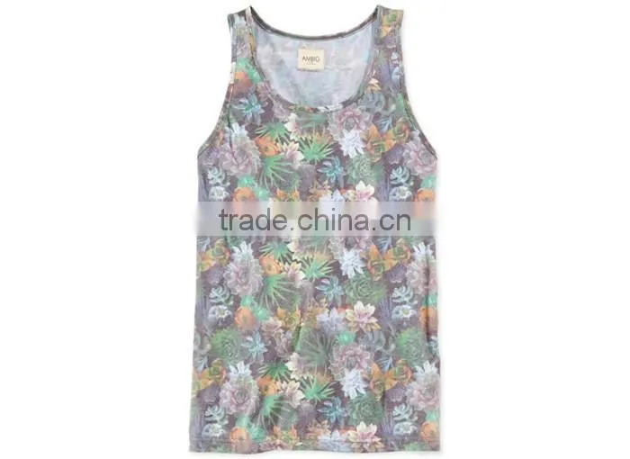 Men's Cotton printed Stringer Tank Top