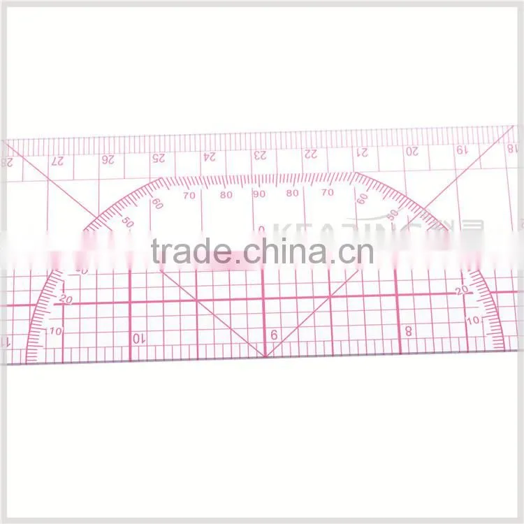 Kearing Chinese Manufacture Multi Use Pattern Grading Ruler Plastic Rulers with protractor B75