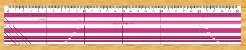 Kearing 5*15*0.12cm rectangle patchwork Grading rulers for sewing 1.2mm thickness Plastic Rulers# W5150