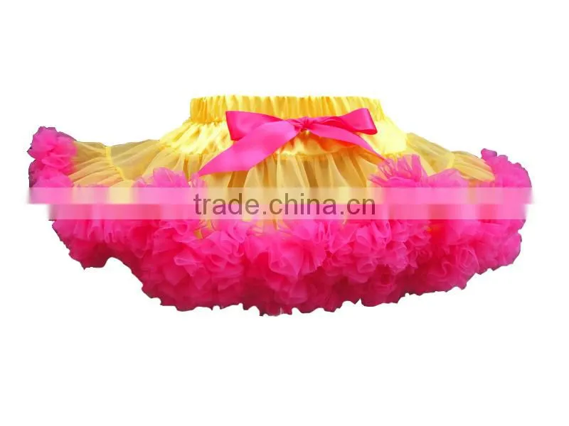 Lovely Pettiskirt Kids Birthday Party Dress Baby Girls Fancy Skirts Girl Pink Chiffon Skirt Boutique Dress