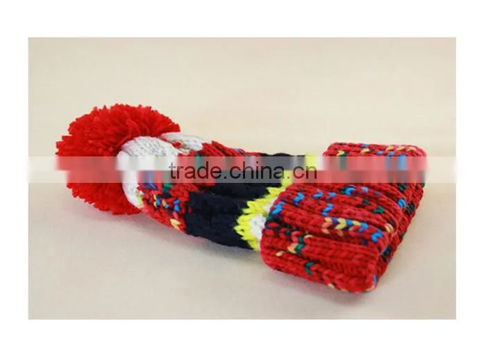 Colorful OEM and ODM men cable cuff beanie hat women pom