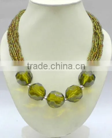 Beaded summer Pendant Necklaces