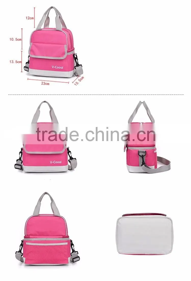 kids lunch bag/canvas lunch bag/foldable cooler bag