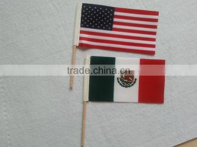 heat transfer printed national hand flag