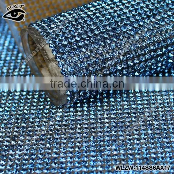 New !!! Hot fix rhinestone mesh 2mm ss06 sapphire for clothing shoes