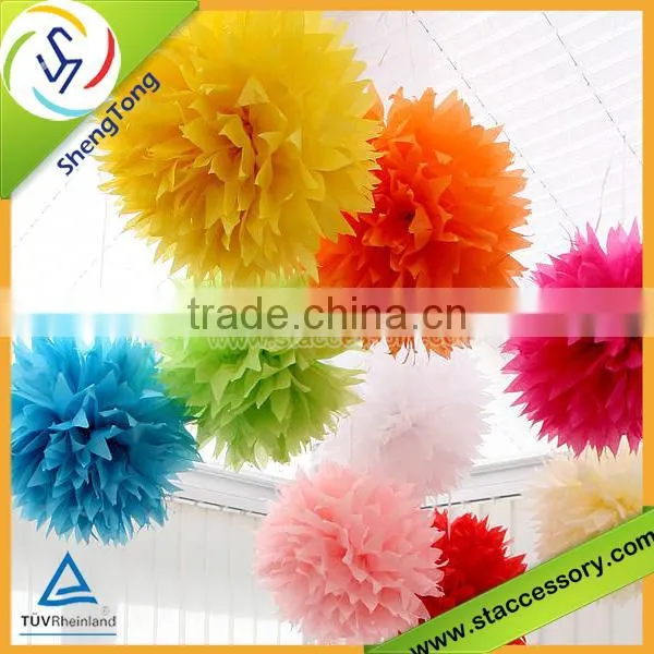 wholesale paper flower/tissue paper pompoms