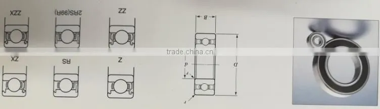 Cheap Deep Groove Ball Bearing 605zz/2rs