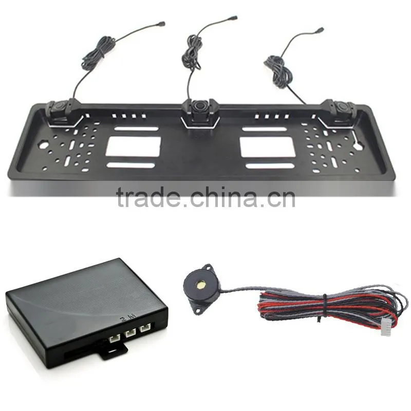 3 Mins Installation European License Plate Rear Parking Sensor Buzzer Alarm