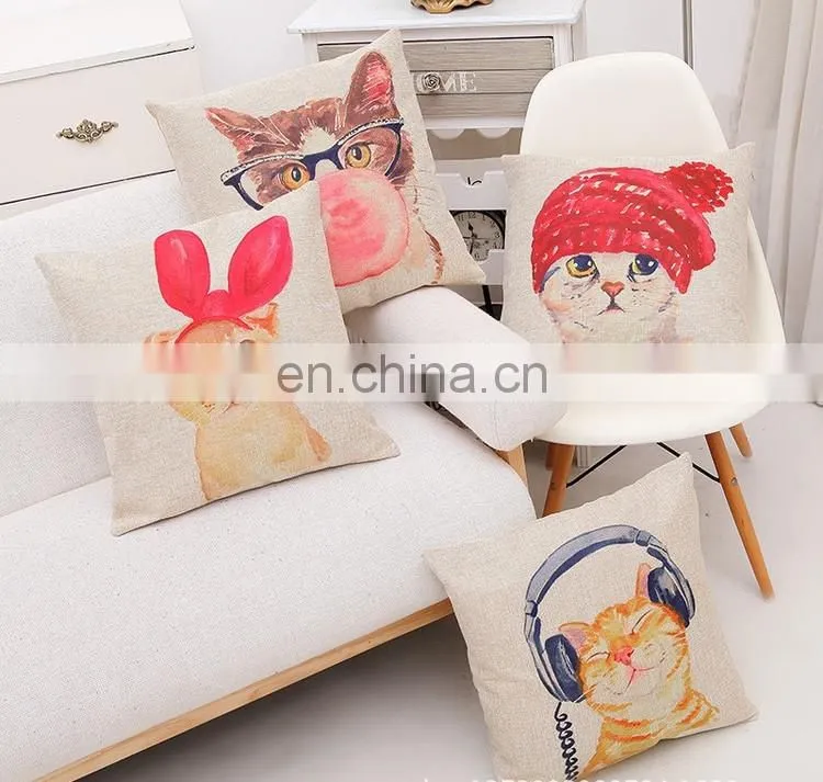 2016 Cat Pillow Decorative Throw Pillow Cushion Cover