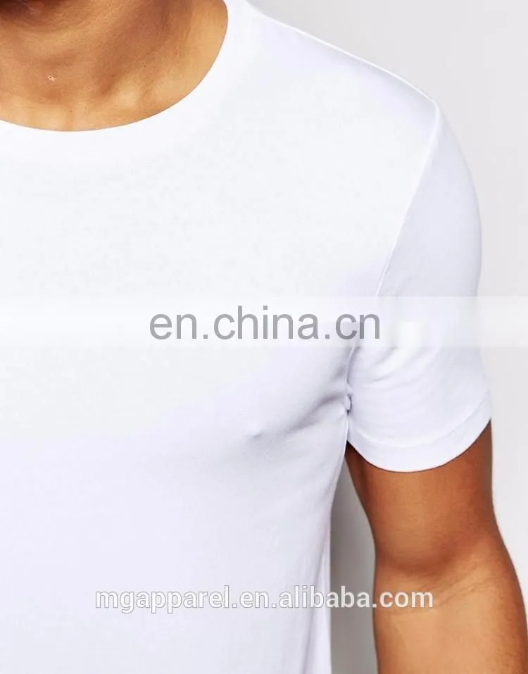 High Quality Blank T-shirt Round Neck Plain White T shirt for Men