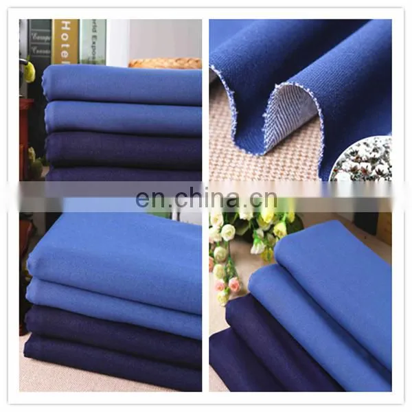 Cotton polyester stretch denim Indigo blue denim with 10oz denim fabric stock