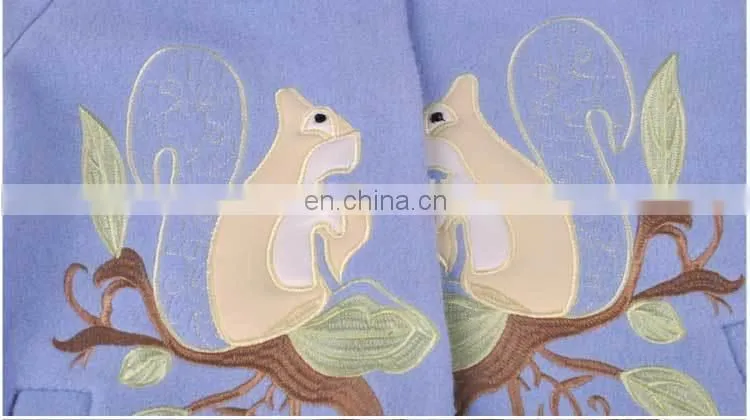 hot selling winter women coat with special embroidery